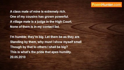 Rm.Shanmugam Chettiar. - Pride aping humility