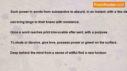 my Words my song - Powerful Words