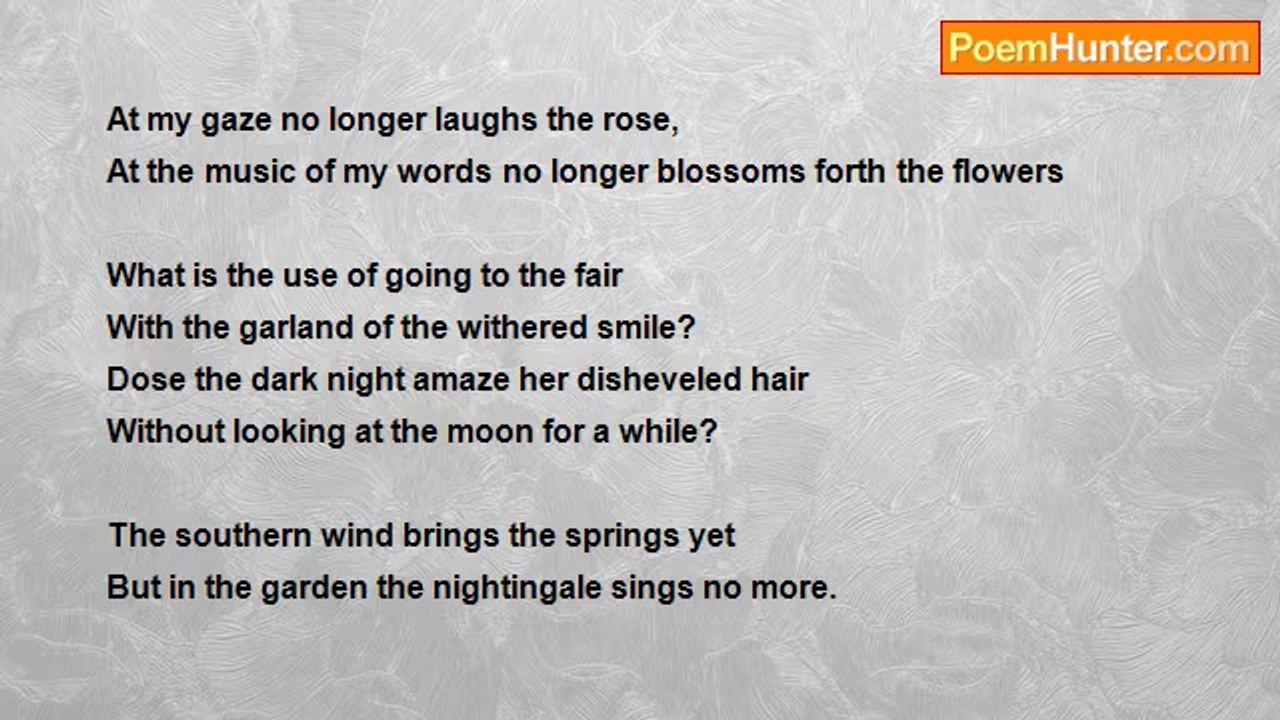 Kazi Nazrul Islam - At My Gaze No Longer Laughs the Rose