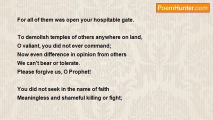 Kazi Nazrul Islam - Forgive us, O Prophet!