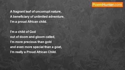 Comfort Ndlovu - I'm a proud African child