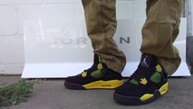 Air Jordan Retro 4 Thunder Perfect replicas ON FEET