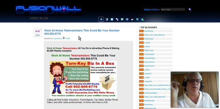 Talk Fusion Video Email Blogging Training Advertise A Phone Number 602-800-6770