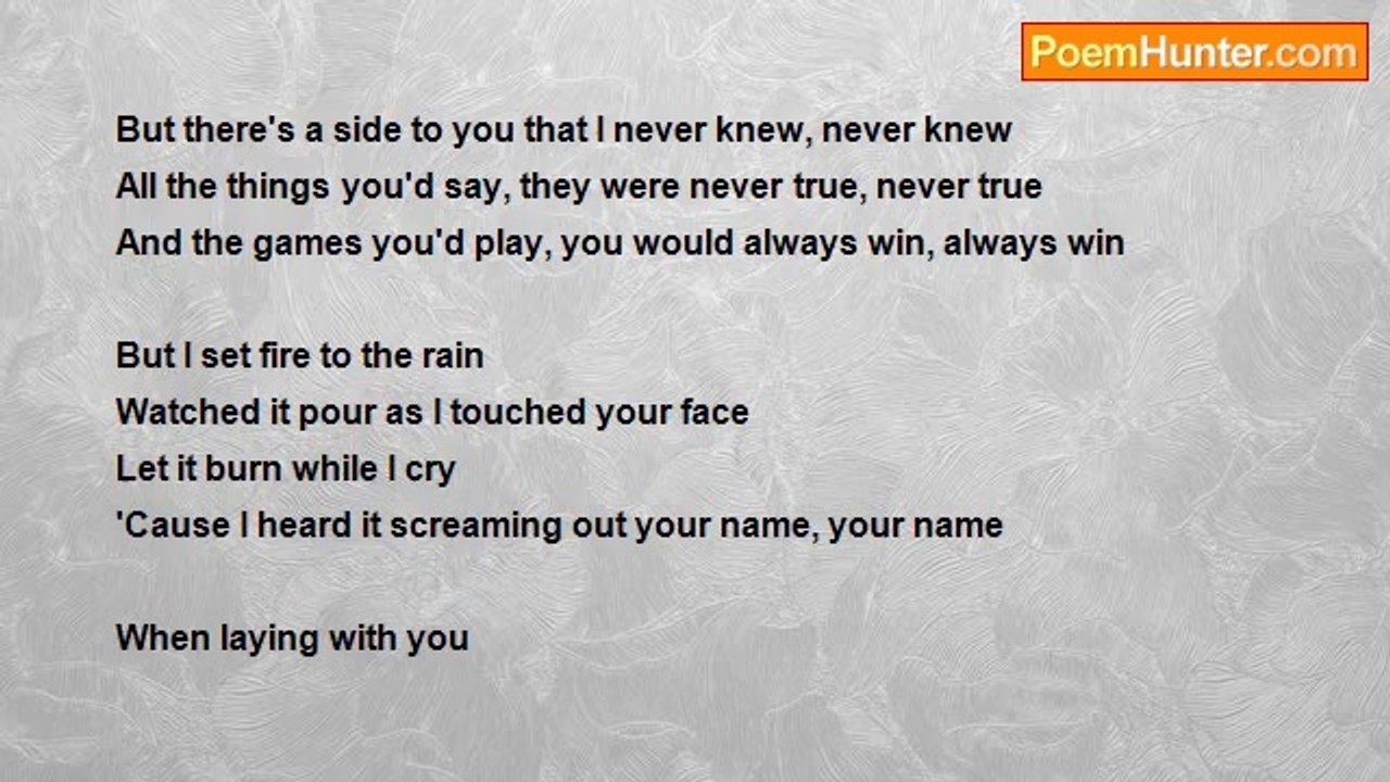 opium lestre - Adele - Set fire to the Rain