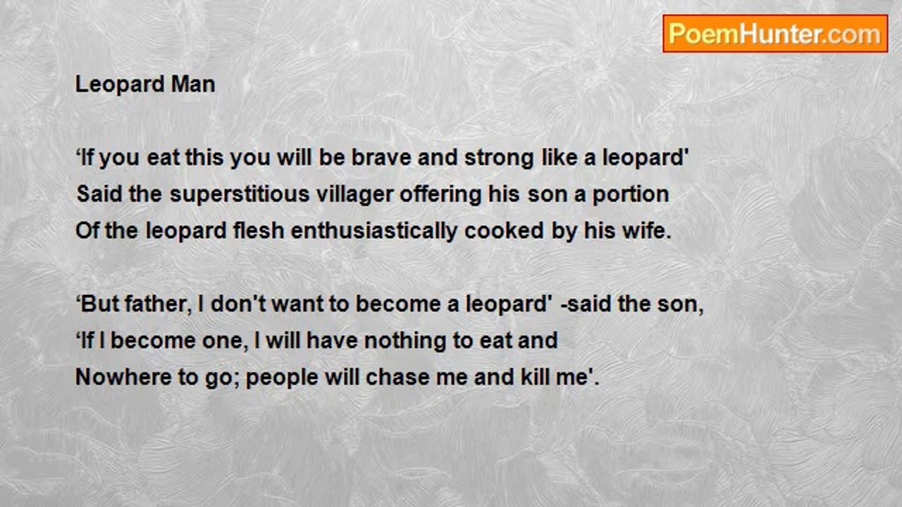 Syed Ahmed Shah - LEOPARD MAN