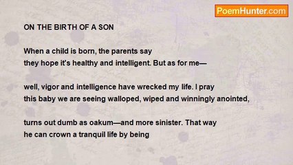 Heather McHugh - After Su Tung P'o