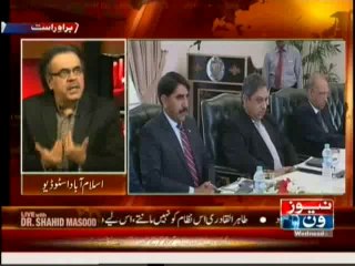 There will be strong reaction of Wazirstan Operation in Lahore Rawalpindi & Karachi - Dr.Shahid Masood