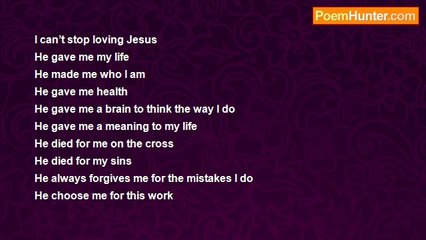 Aldo Kraas - I Can't Stop Loving Jesus