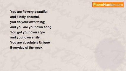 Melissa Muchemwa - fearfully and wonderfully made!