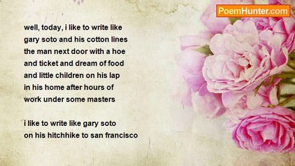 RIC S. BASTASA - i like to write like gary soto