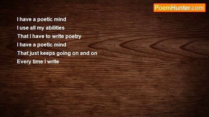 Aldo Kraas - I HAVE A POETIC MIND