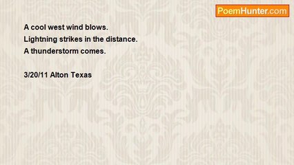 Juan Olivarez - A Thunderstorm Comes (haiku)