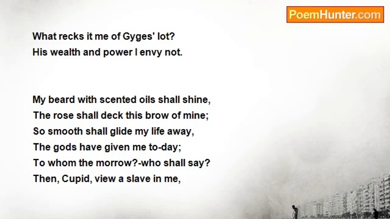 Peter John Allan - From Anacreon: Ode XI