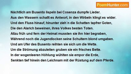 August Graf von Platen - Das Grab Im Busento