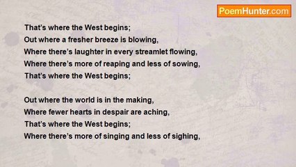 Arthur Chapman - Out Where the West Begins