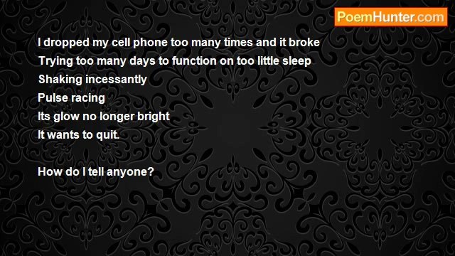 John Emmett Anderson - I dropped my cell phone too many times