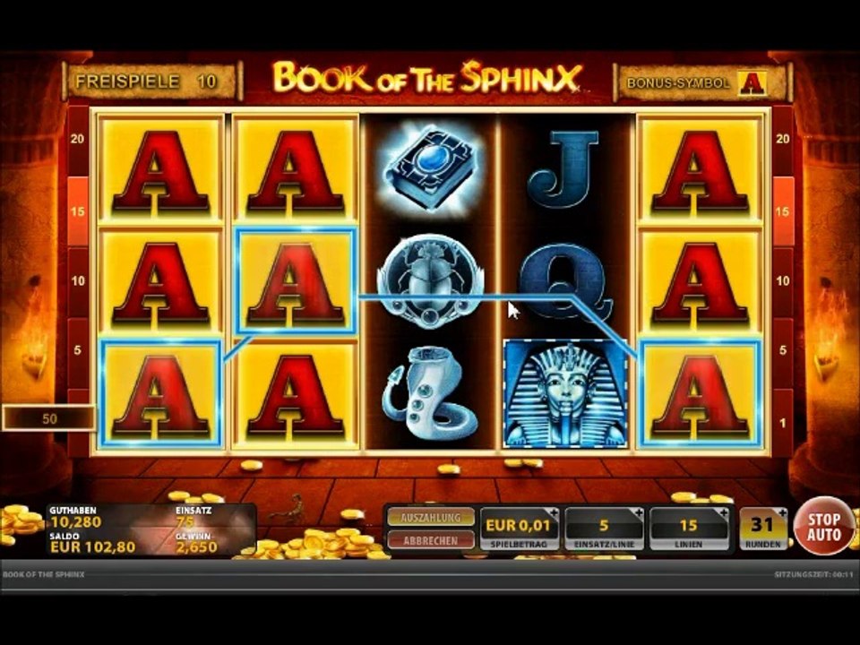 Book of Sphinx - Freispiele - 175-facher Gewinn