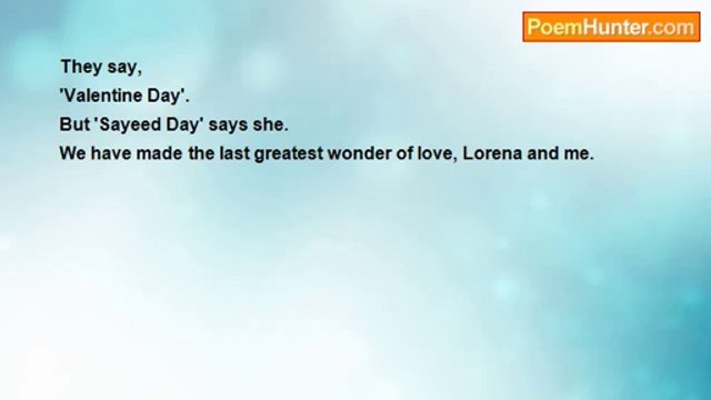 Sayeed Abubakar - Valentine Day