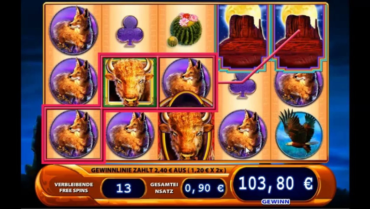 Bufallo spirit slot freespin feature with retrigger - superbig win (144x bet)