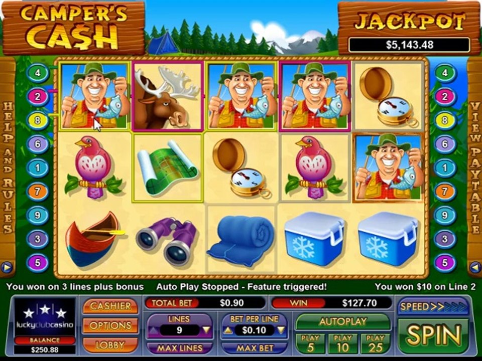 Campers Cash Slot Happy Camper Pick Feature Big Win 141x Bet