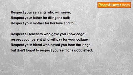 dbhker don - 4 respect peom i made