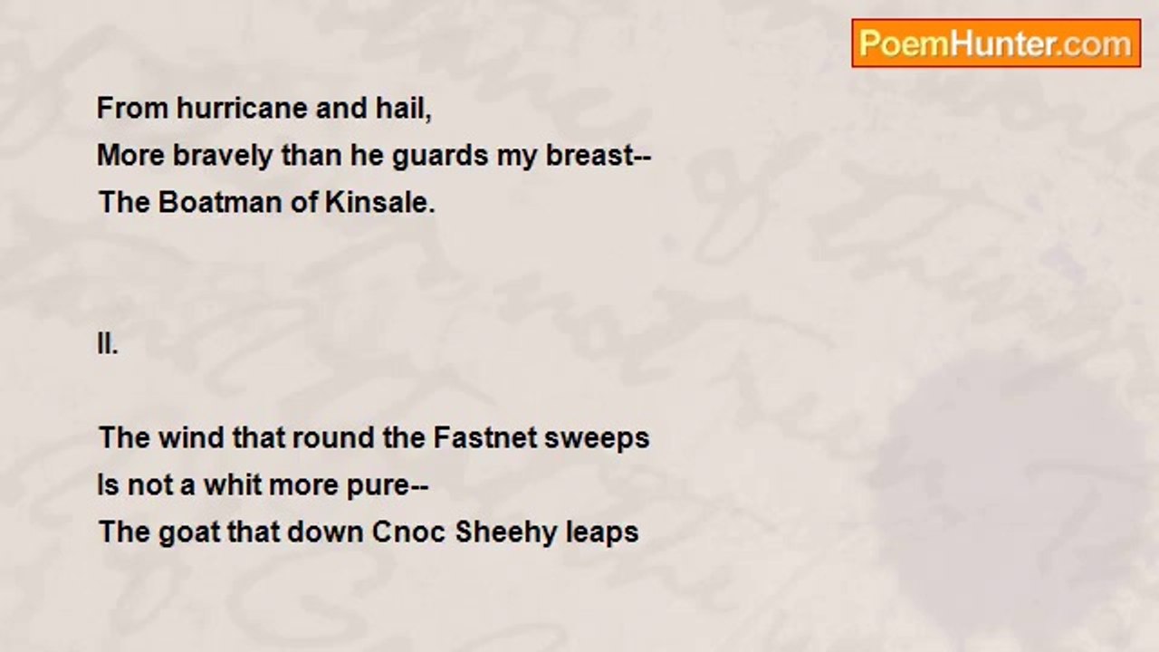 Thomas Osborne Davis - The Boatman Of Kinsale