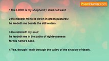 King David of Israel - Psalm  23: The LORD is my shepherd