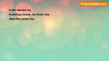 Clark Ashton Smith - Cats In Winter Sunlight