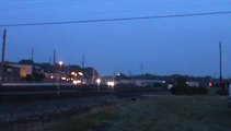 KCS power leads NS 24E Autorack&Intermodal Train EB meet NS 175 Mixed Freight SB