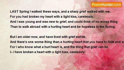 Margaret Widdemer - One Worse Thing