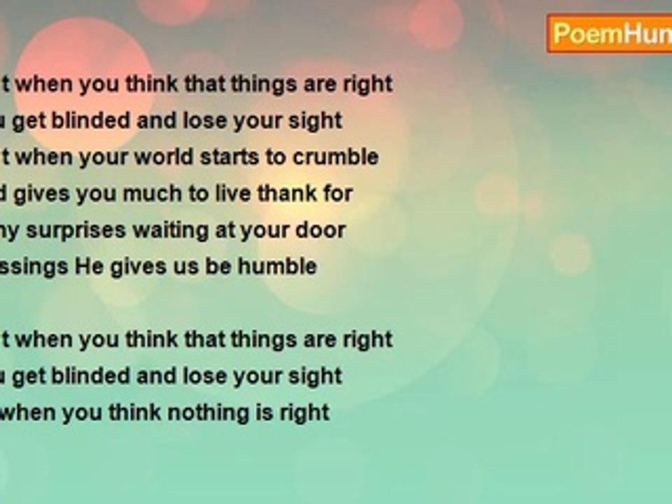 Dorian Petersen Potter - So Much To Be Thankful For (Sonnetina Rispetto)