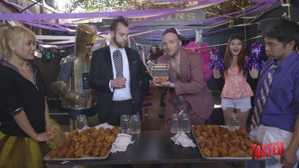 35 Mac 'n Cheese Corn Dogs Death Match - STUFFED Ep. 12