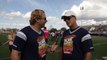 Eric the Trainer interviews Patrick Warburton during the Celebrity Flag Football Challenge 2013