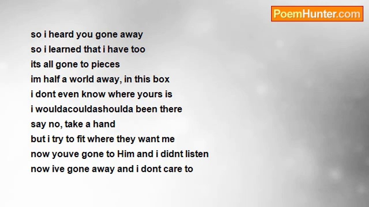 Dan Corcoran - so i heard you gone away