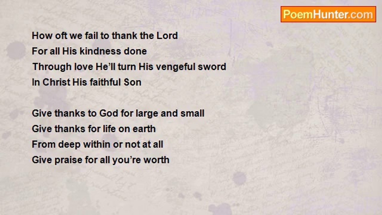 Michael P. Johnson - Give Thanks To God