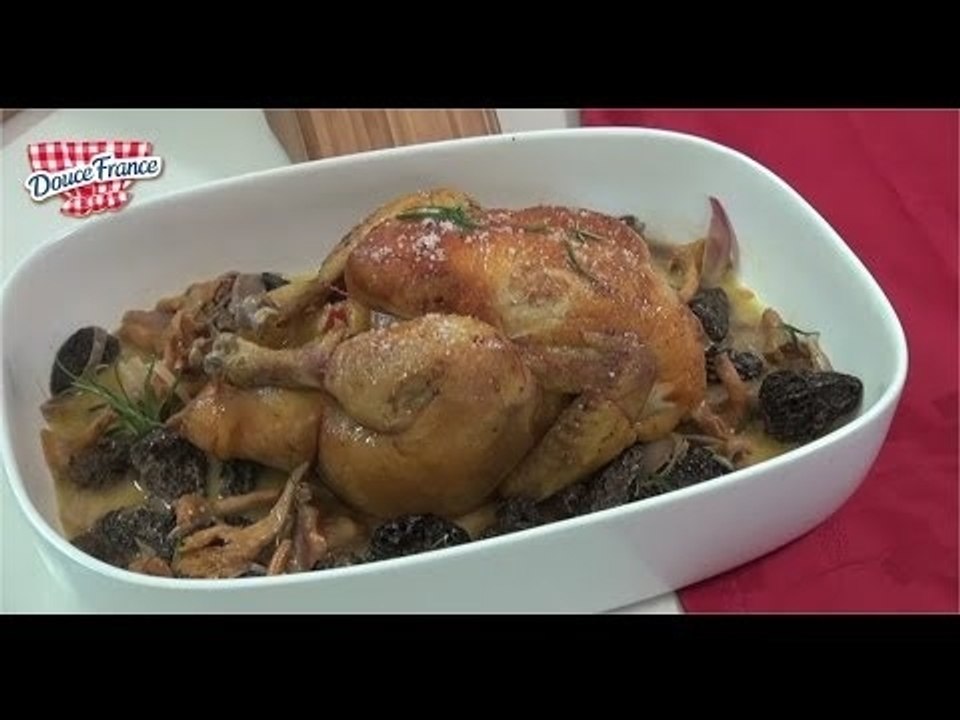 Recette de Poularde rôtie aux morilles et girolles - 750 Grammes