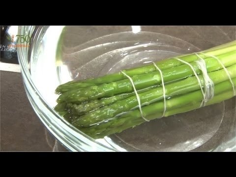 Cuire des asperges vertes en botte - 750 Grammes