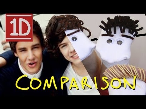 One Direction 1D3D Movie Trailer - Homemade with Sock Puppets (Comparison)