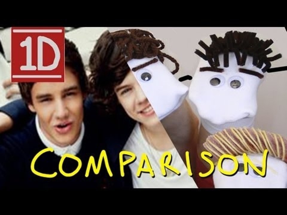 One Direction 1D3D Movie Trailer - Homemade with Sock Puppets (Comparison)