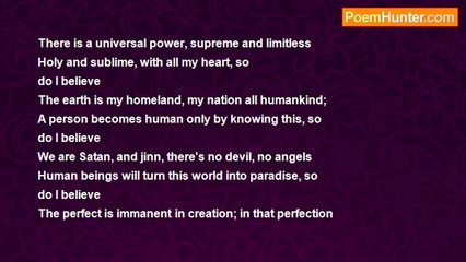 Tevfik Fikret - Haluk's Credo