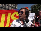 Napoli - La protesta dei tassisti contro l'app Uber -2- (11.06.14)