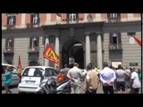 Napoli - La protesta dei tassisti contro l'app Uber -1- (11.06.14)