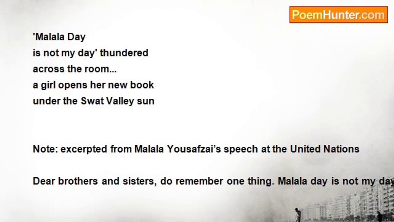 Chenou Liu - Malala Day Tanka For Malala Yousaf...