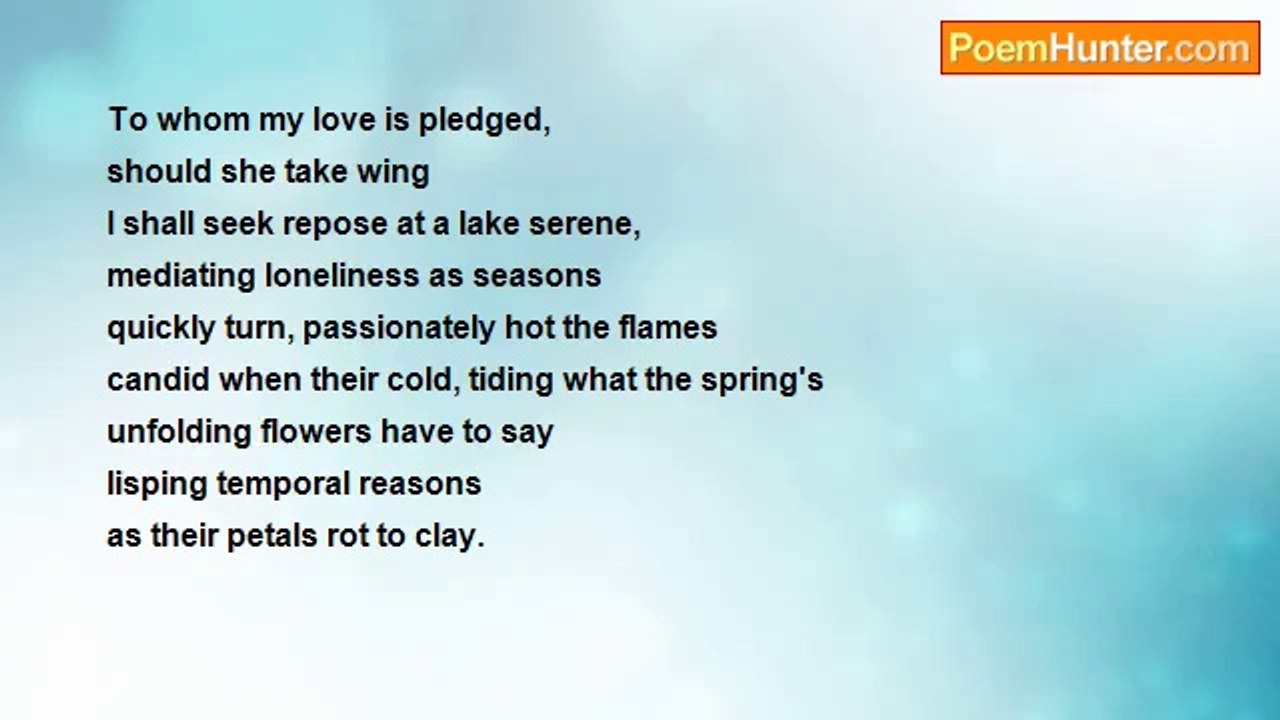 Captain Cur - To Whom My Love Is Pledged, Canto I, Love Poems