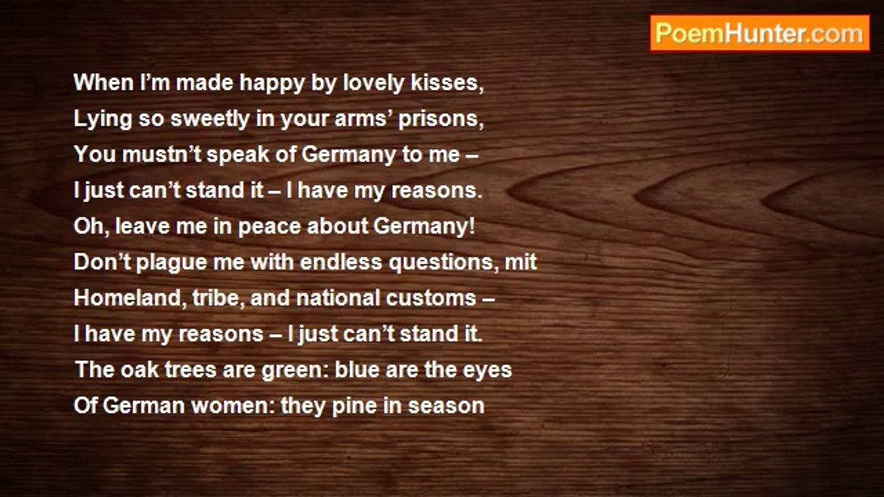 Heinrich Heine - Wenn Ich, Beseligt