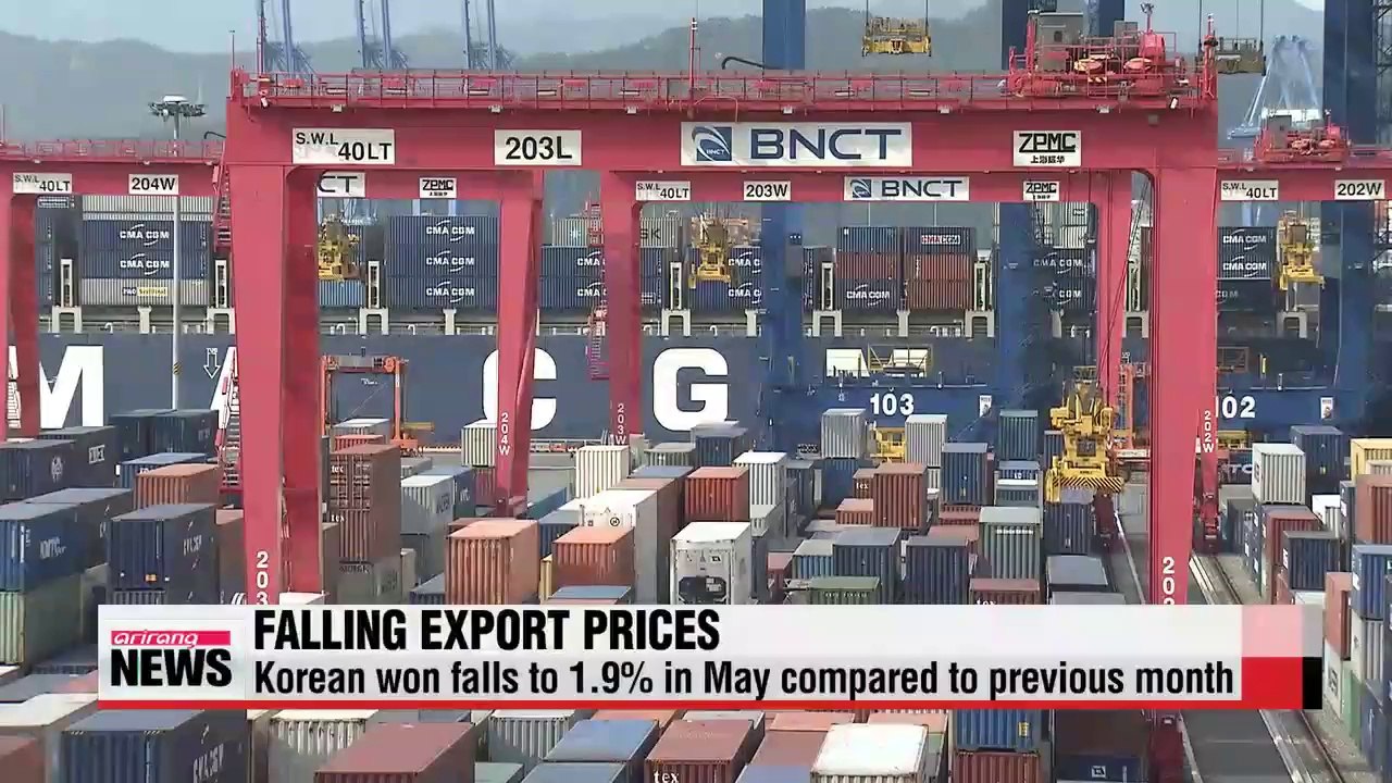 Korea's export prices fall to lowest level in over six years