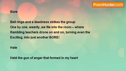 Cain XXX - two sad attempts at acrostic poems