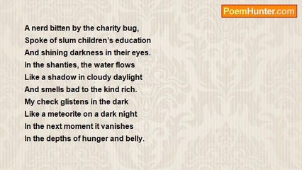 Jagannath rao Adukuri - A poem for the slum kids