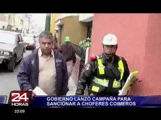 Gobierno lanza campaña para sancionar choferes 'coimeros'