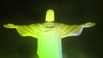 Le Christ Rédempteur de Rio s'illumine aux couleurs du Mondial